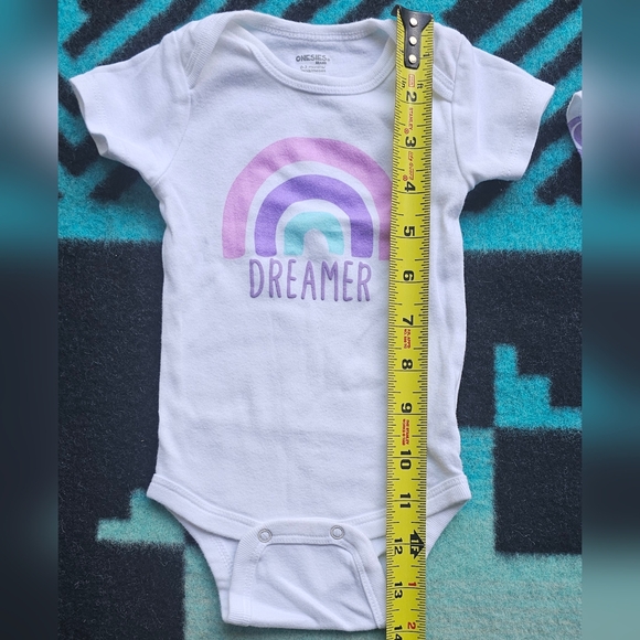 Gerber Baby Girls Rainbow Short Sleeve Onesies® Bodysuits 2 Pack 0-3 Months - Picture 3 of 8